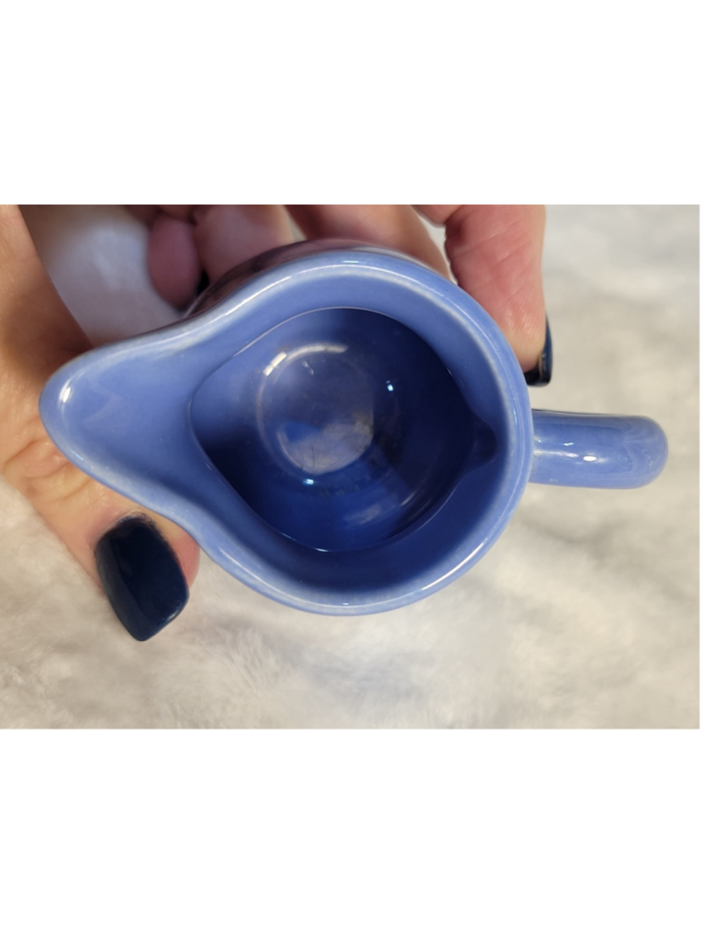 Vintage Homer Laughlin Harlequin Mauve Blue Toy Individual Creamer HLC - Picture 5 of 6